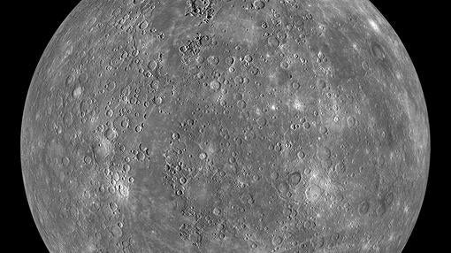 Aspecto de la superficie de Mercurio, muy similar a la de la Luna