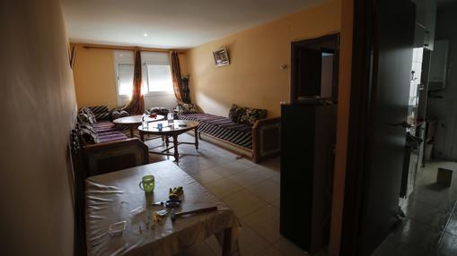 Una imagen del interior de la vivienda de Younes Abouyaaqoub en Ripoll