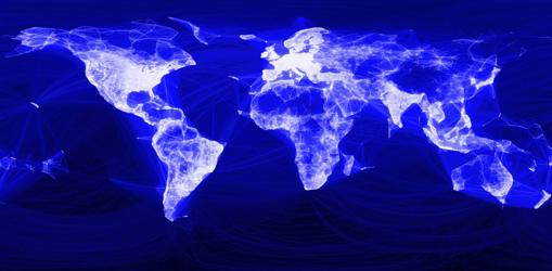Un mapa que se dibujó a sí mismo, generado por las relaciones de Facebook