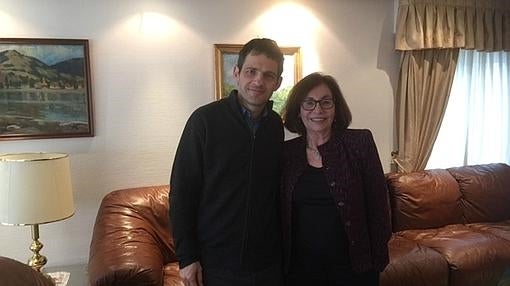 Eva Benatar con Géza Röhrig, actor húngaro protagonista de «El hijo de Saúl»