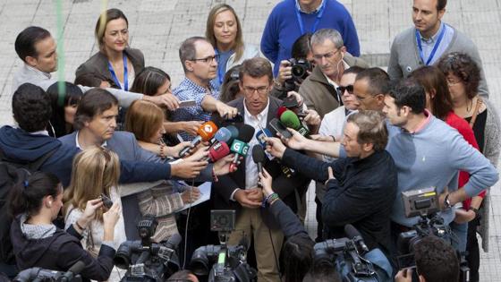 El candidato del PP a presidir la Xunta de Galicia, Alberto Núñez Feijóo