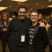 Betto García y Christian Siriano, antes del desfile