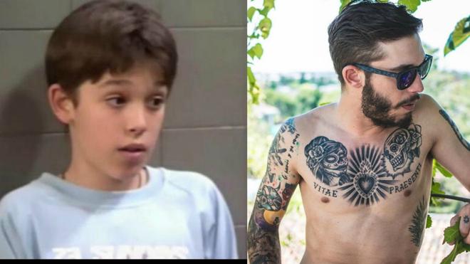 Víctor Elías como Guille en «Los Serrano» y posando en sus últimas vacaciones