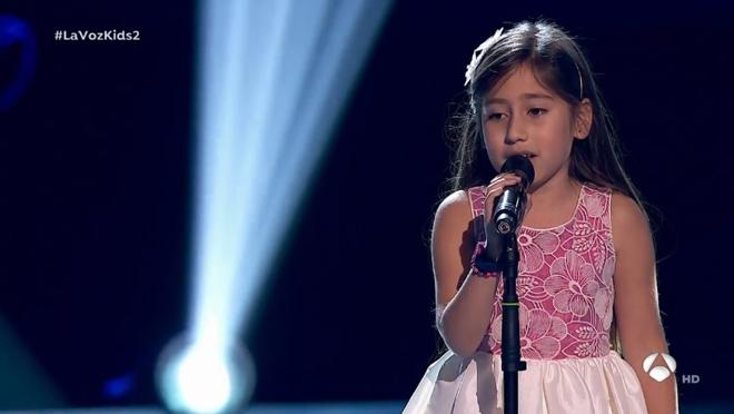 Alison Fernández en su segunda audición a ciegas en «La voz kids»