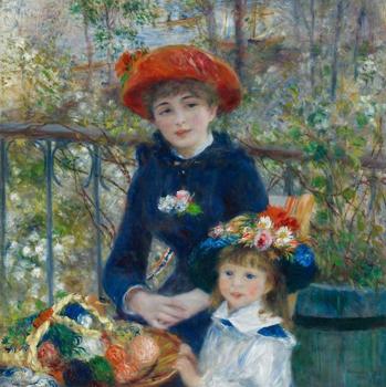 «En la terraza (dos hermanas)»