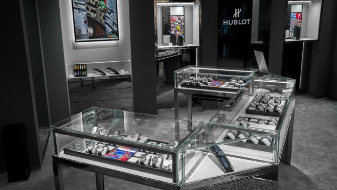Uno de los espacios de la nueva boutique Hublot en Madrid
