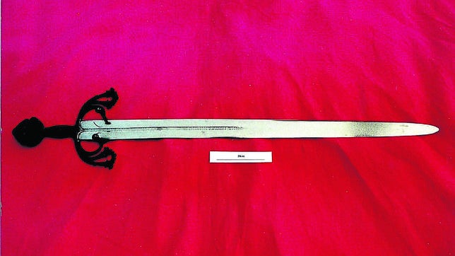 El noble espadón del Cid Campeador, la legendaria Tizona, que estuvo en depósito en el Museo del Ejército