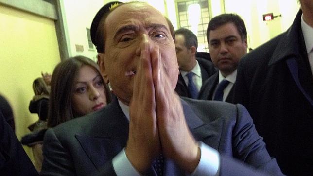 Berlusconi, en el Tribunal de Milán, donde ha comparecido por el llamado «caso Mediaset»