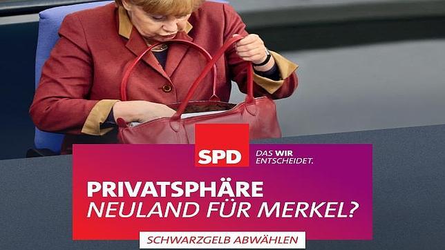 Fotografía extraida de www.angelamerkel.de donde intentan ridicular a Angela Merkel