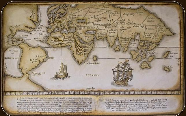 El primer mapa inglés de América quería tomar la delantera a Colón por el norte