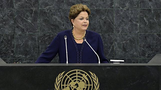 La presidenta de Brasil, Dilma Rousseff, en la ONU