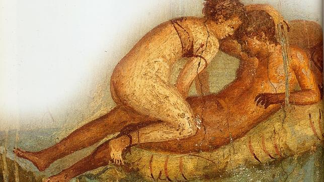 Fresco de dos amantes en la Casa del Centenario