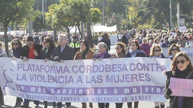 Manifestación en Córdoba el día internacional contra la violencia de género