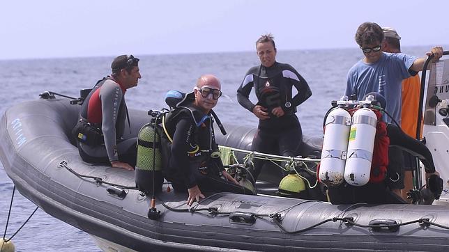 Imagen de Máximo Buch tomada este miércoles en una práctica de buceo