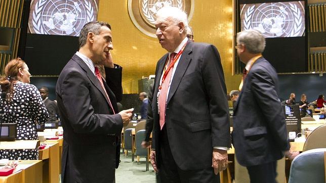 José Manuel García-Margallo (d), durante la Asamblea General de Naciones Unidas