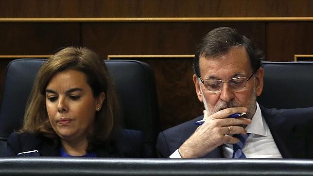 Soraya Sáenz de Santamaría y Mariano Rajoy