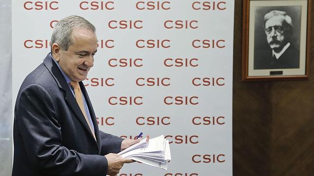 Emilio Lora-Tamayo, en su comparecencia con motivo del 75 aniversario del CSIC