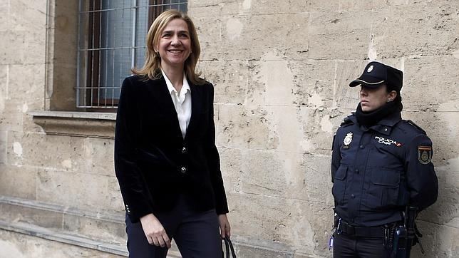 Doña Cristina, el pasado 8 de feberero, cuando acudió a declarar ante el Juzgado de Palma de Mallorca