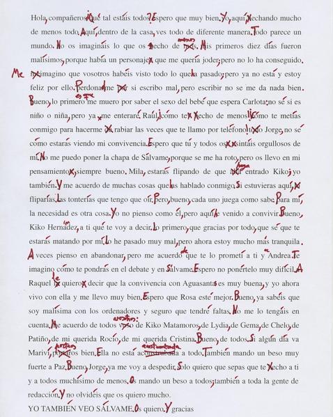 Correcciones sobre el texto original escrito por Belén Esteban