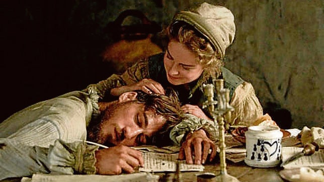 Lope de Vega y Micaela de Luján en una escena de la película «Lope», protagonizada por Alberto Ammann