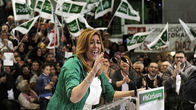 Susana Díaz durante el último día