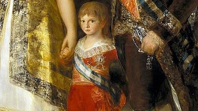 Detalle del Infante Francisco de Paula, del cuadro de Goya en el que aparece toda la familia de Carlos IV