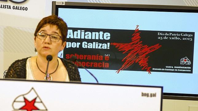 Montse Prado, del BNG, al presentar la propuesta nacionalista para celebrar el 25 de julio