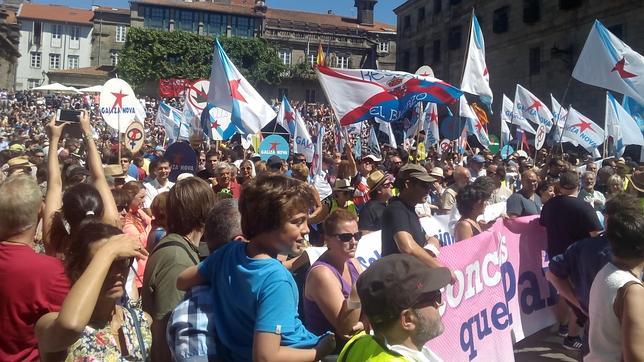 La manifestación nacionalista ha terminado en la plaza de A Quintana