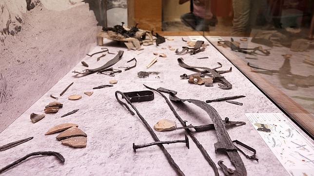 Imagen del conjunto de armas pertenecientes a guerreros iberos
