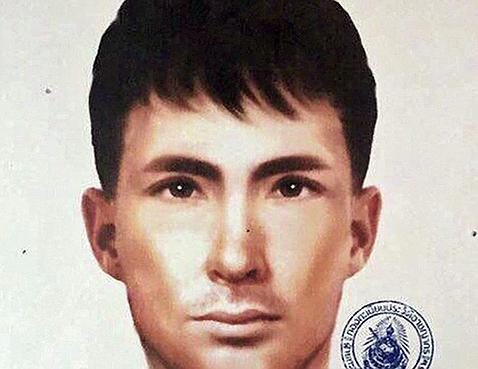 Fotografía facilitada por la Policía tailandesa que muestra el retrato robot del sospechoso de nacionalidad turca que podría estar implicado en el atentado del pasado 17 de agosto en el templo de Erawan en Bangkok