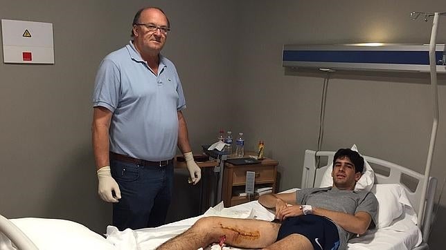 López Simón, con el doctor Masagosa