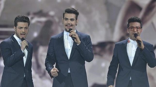 Il Volo, durante su actuación en Eurovisión