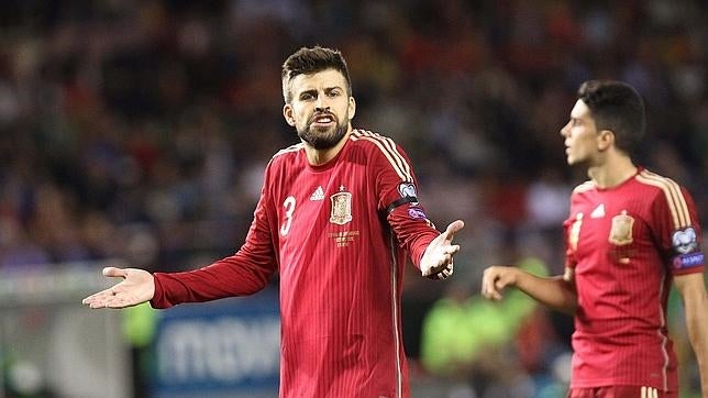 Gerard Piqué, en el encuentro ante Luxemburgo