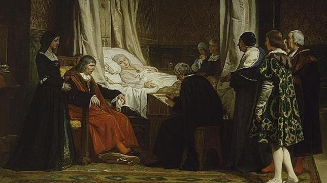 «Doña Isabel la Católica dictando su testamento», pintura de Eduardo Rosales