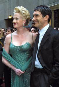 Antonio Banderas y Melanie Griffith a su llegada a la ceremonia