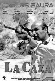 ABC Cartel de «La caza», película-metáfora en la que Carlos Saura, sin citar de forma expresa la Guerra Civil española, muestra una intención inequívoca