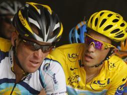 Contador y Armstrong se citan en el Algarve
