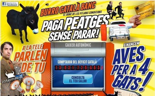 Las juventudes nacionalistas crean el juego «Burro Català banc» para denunciar el «expolio fiscal»