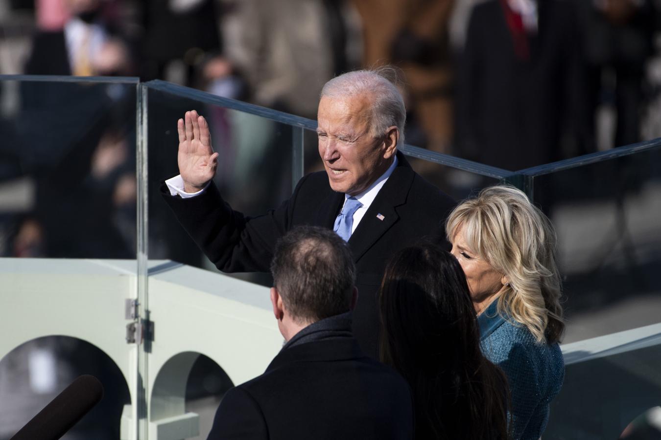 Momento en el que Joe Biden ha jurado como presidente