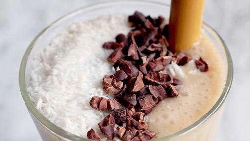 Batido de coco y plátano.