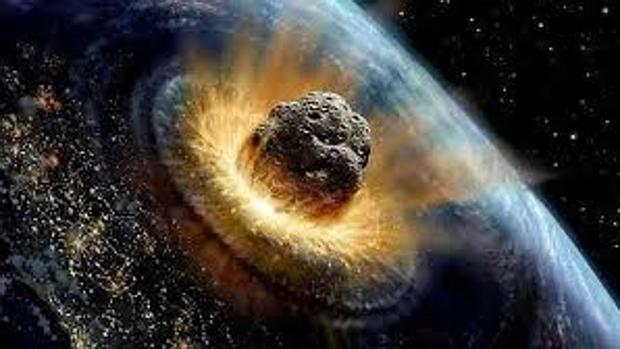 RecreaciÃ³n del choque de un asteroide contra la Tierra