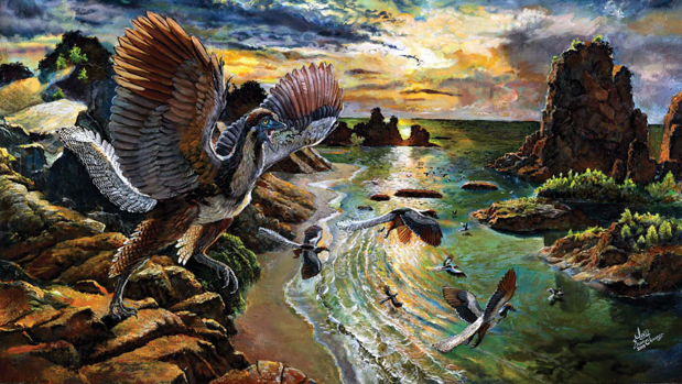 Recreación del Archaeopteryx albersdoerferi