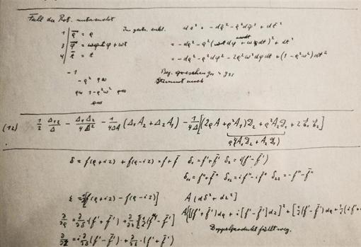 Manuscritos inéditos de Albert Einstein