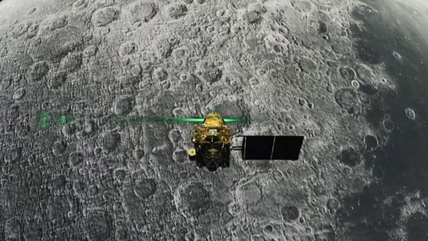 Imagen de la Chandrayaan-2 india transmitida por la agencia espacial de la India