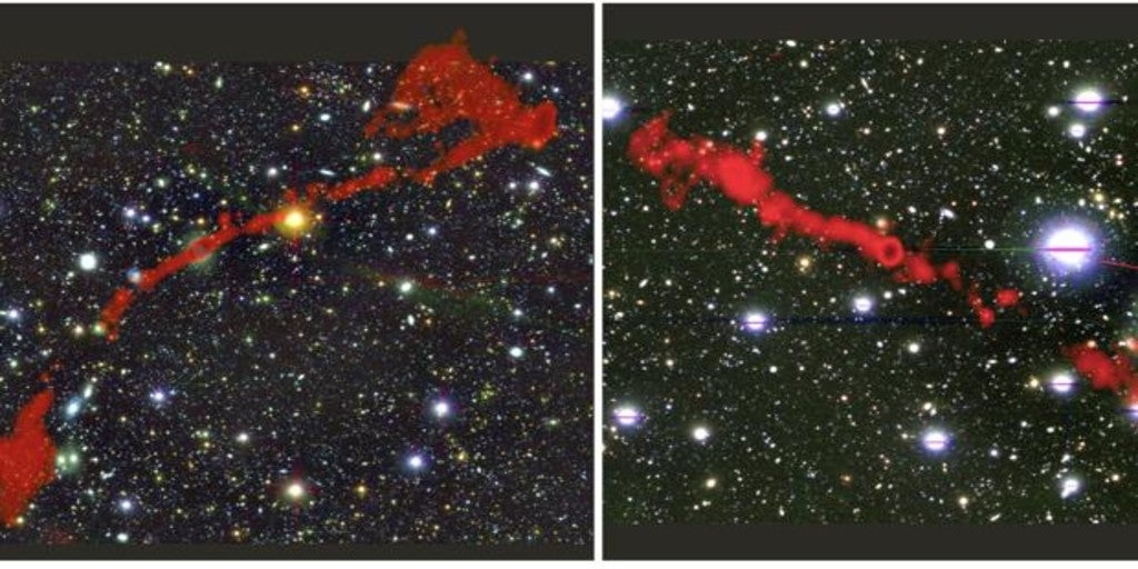Hallan dos monstruosas galaxias, 62 veces más grandes que nuestra Vía Láctea