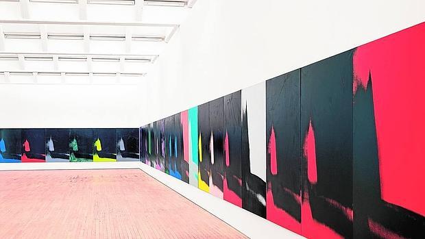 Una vista del montaje de la exposición en el Guggenheim Bilbao