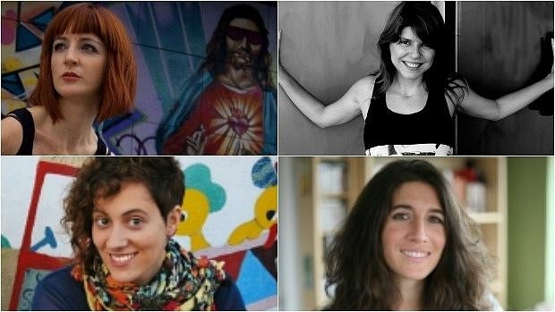 De izquierda a derecha y de arriba a abajo: Carmen Camacho, Miriam Reyes, Martha Asunción Alonso y Vanesa Pérez-Sauquillo, cuatro de las 29 poetas que forman parte de la antología «(Tras)Lúcidas»