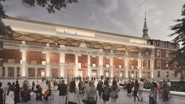 Recreación virtual del nuevo edificio, manteniendo la fachada del XIX