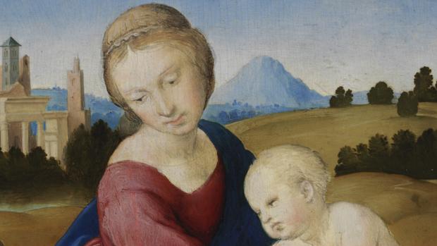 «Madonna Esterházy», de Rafael. Detalle