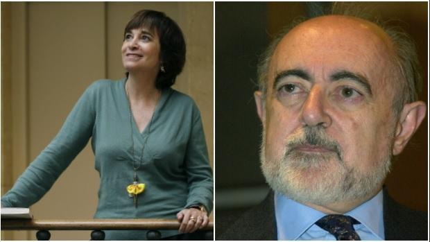 Los escritores Rosa Montero y Carlos García Gual